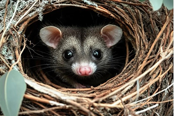 Possum in a drey