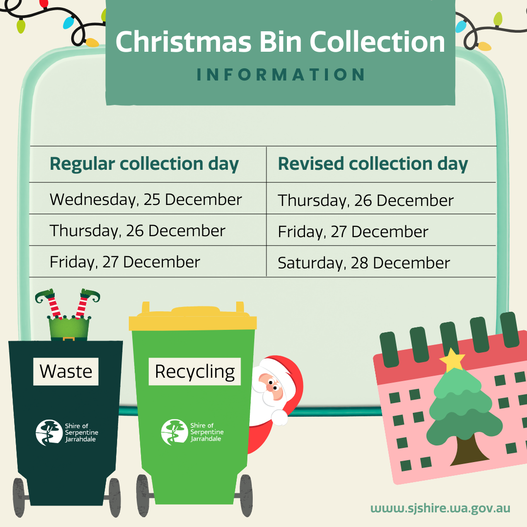 Christmas bin collection information