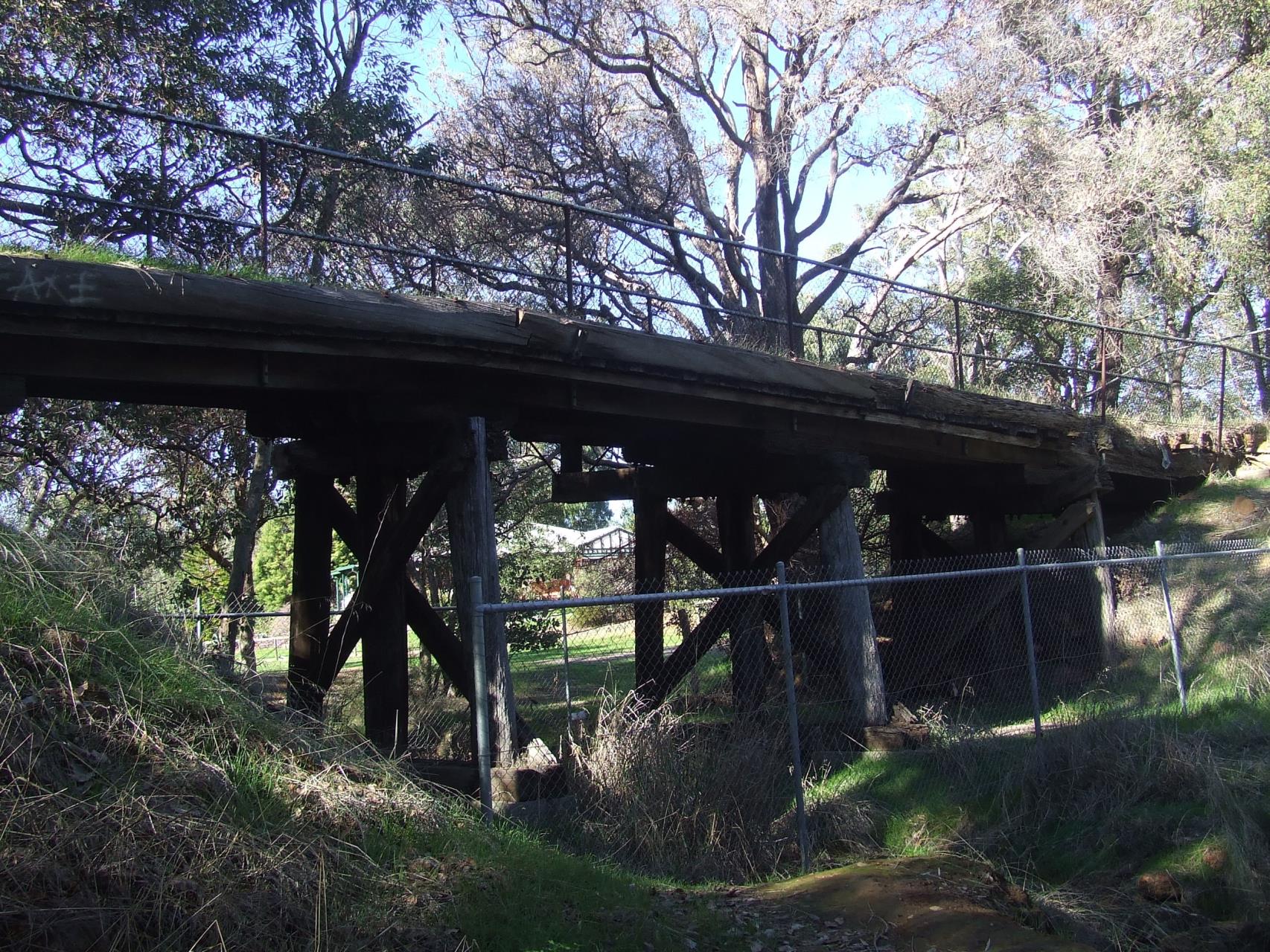 View of Byford Brickworks Bridge in 2014 before it was demolished